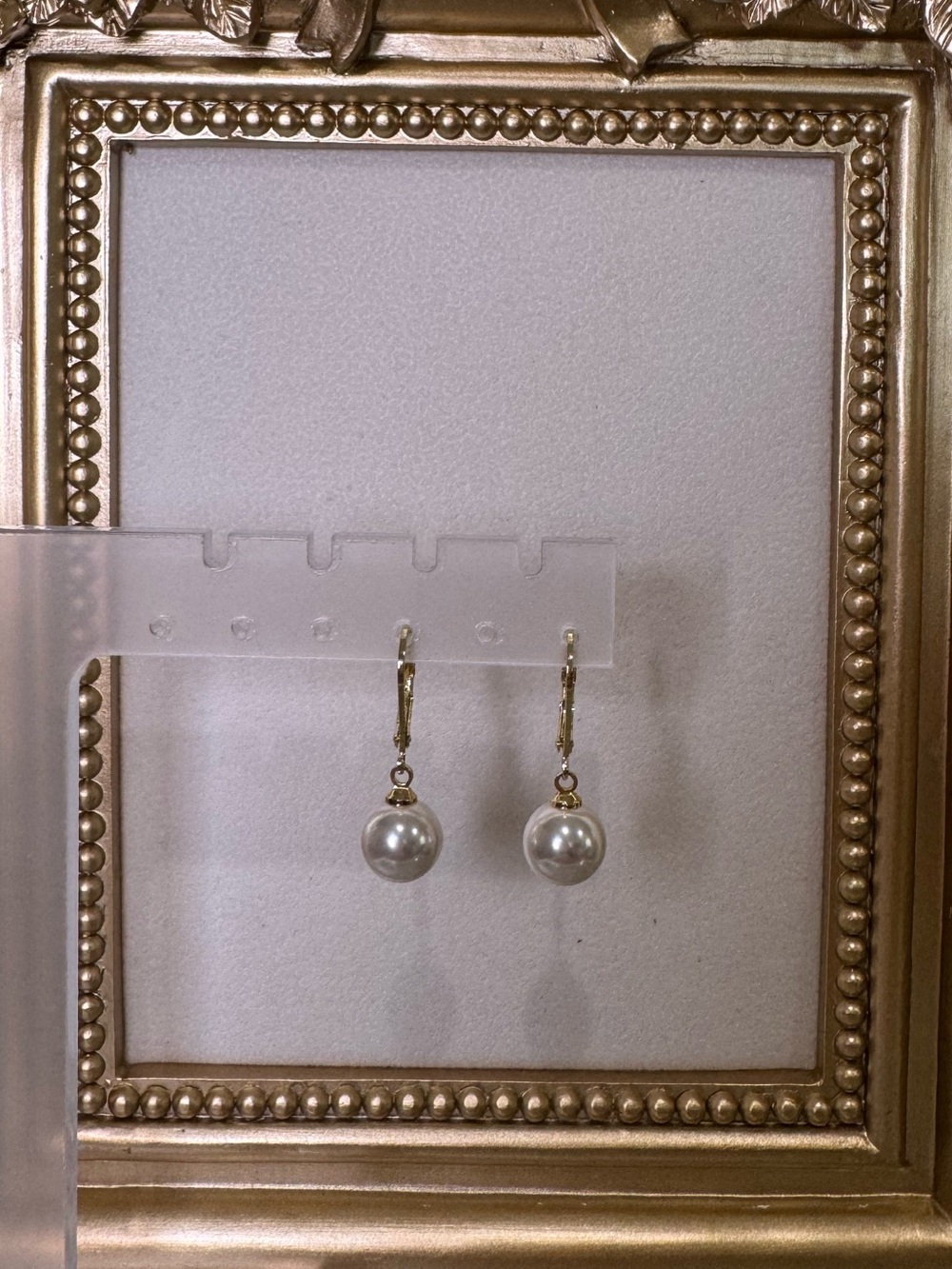 Gold Hoop Peal Drop Earring